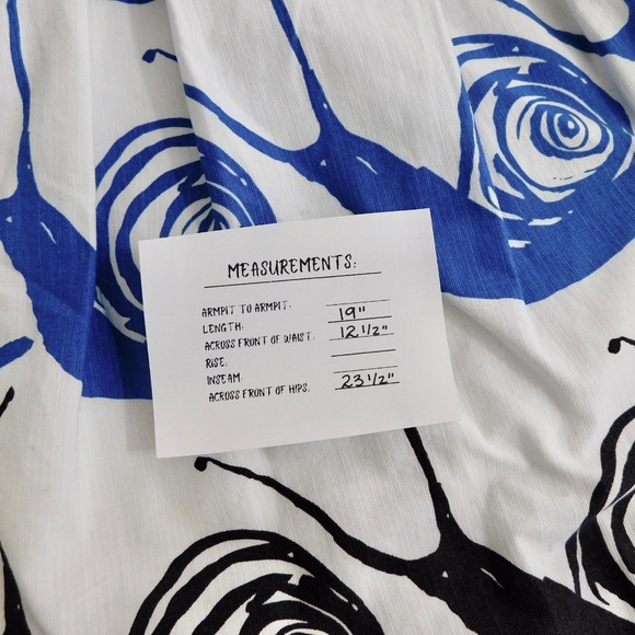 Anthropologie MAEVE Swirled Snail Skirt Pleated Pockets Whimsical Snails X-Small - Picture 16 of 16